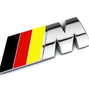 1 pcs Silver Germany Flag Glossy BMW M Performance Emblem Sticker Metal