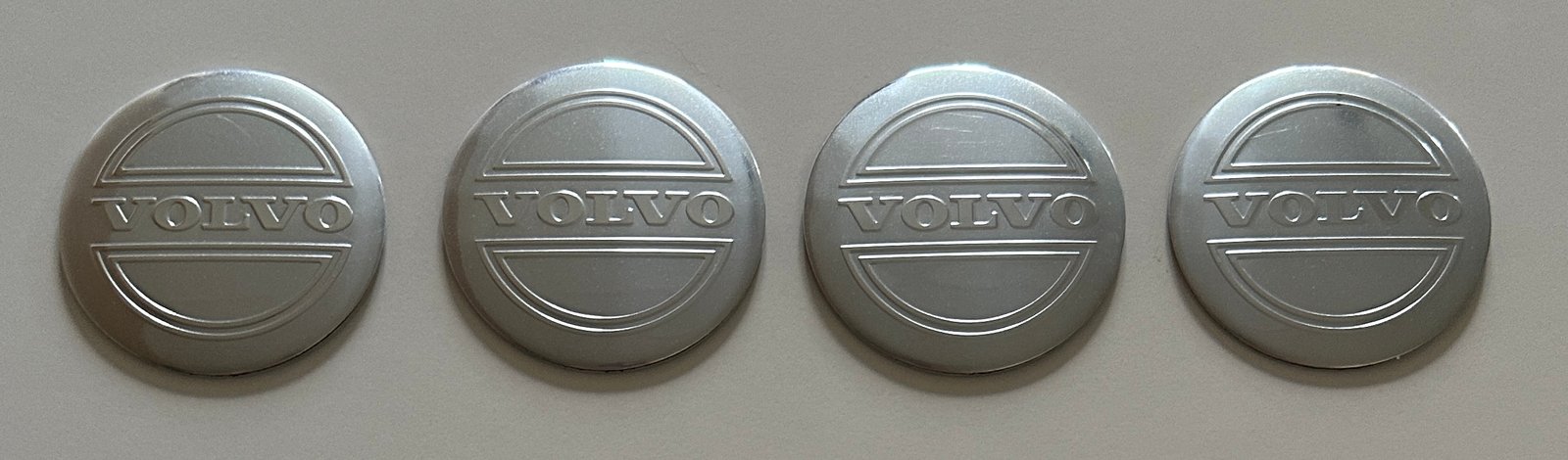4 pcs (Set) 56mm - 2.20inch Silver Volvo Wheel Center Hub Caps Stickers - Image 4