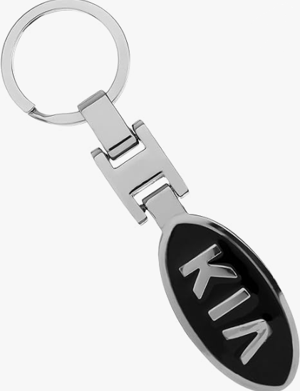 1 pcs High Quality Black KIA Metal Keychain - Image 3