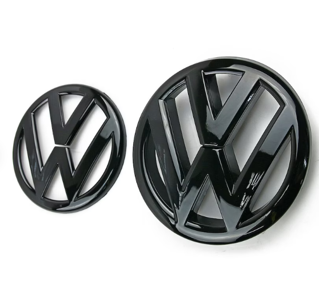2 pcs Front & Back (Set) Volkswagen Glossy Black Front Grill Badge + Rear Trunk Lid Emblem Logo for Golf MK6 - Image 4