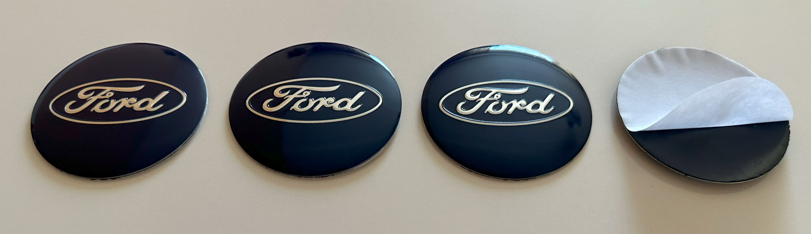4 pcs (Set) 56mm - 2.20inch Dark Blue Ford Wheel Center Hub Caps Stickers - Image 5