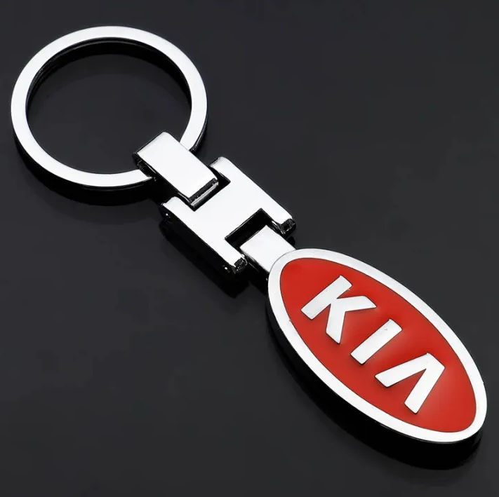1 pcs High Quality Red KIA Metal Keychain