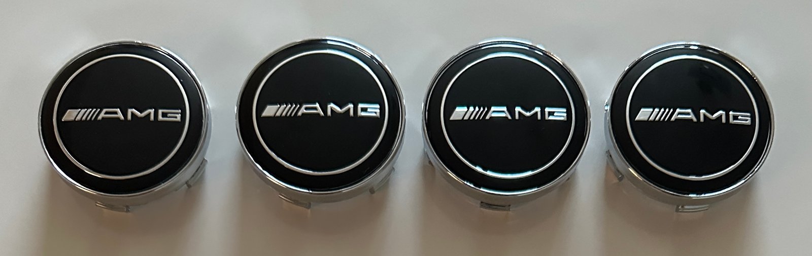 4 pcs (Set) 60mm - 2.36inch Black AMG Wheel Center Hub Caps - Image 4