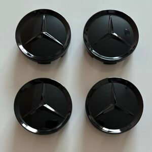 4 pcs (Set) 64mm - 2.52inch Glossy Black Mercedes Benz Wheel Center Hub Caps