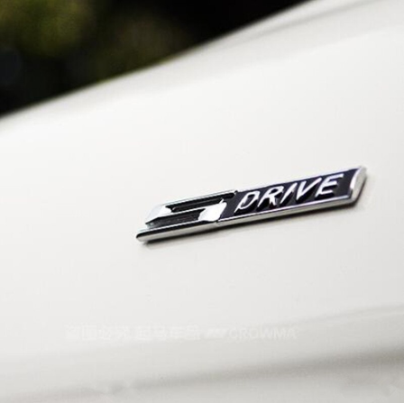 1 pcs Black & Silver BMW S Drive Emblem Sticker Metal - Image 3