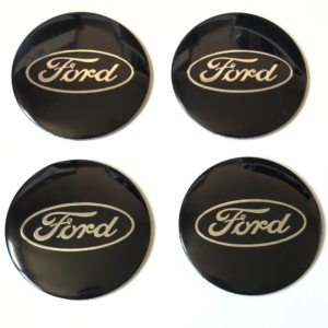4 pcs (Set) 56mm - 2.20inch Black Ford Wheel Center Hub Caps Stickers