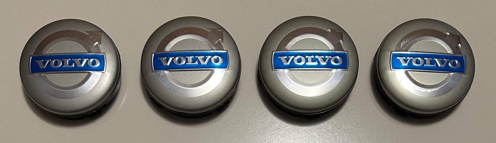 4 pcs (Set) 64mm - 2.52inch Silver Volvo Wheel Center Hub Caps (3546923) - Image 4