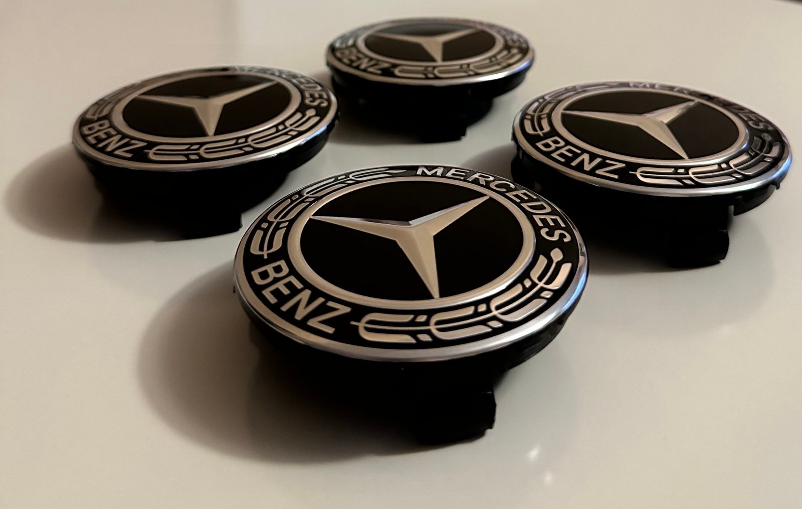 4 pcs (Set) 75mm - 2.95inch Black Mercedes Benz Wheel Center Hub Caps - Image 3