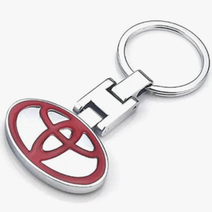 1 pcs High Quality Red & Silver Toyota Metal Keychain