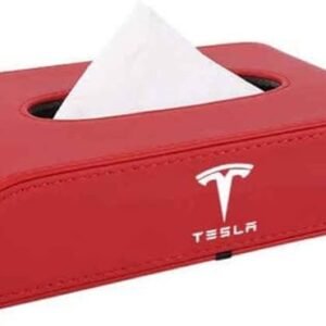 1 pcs Tissue Box for Tesla Model 3/Y/S/X - Red Armrest Box