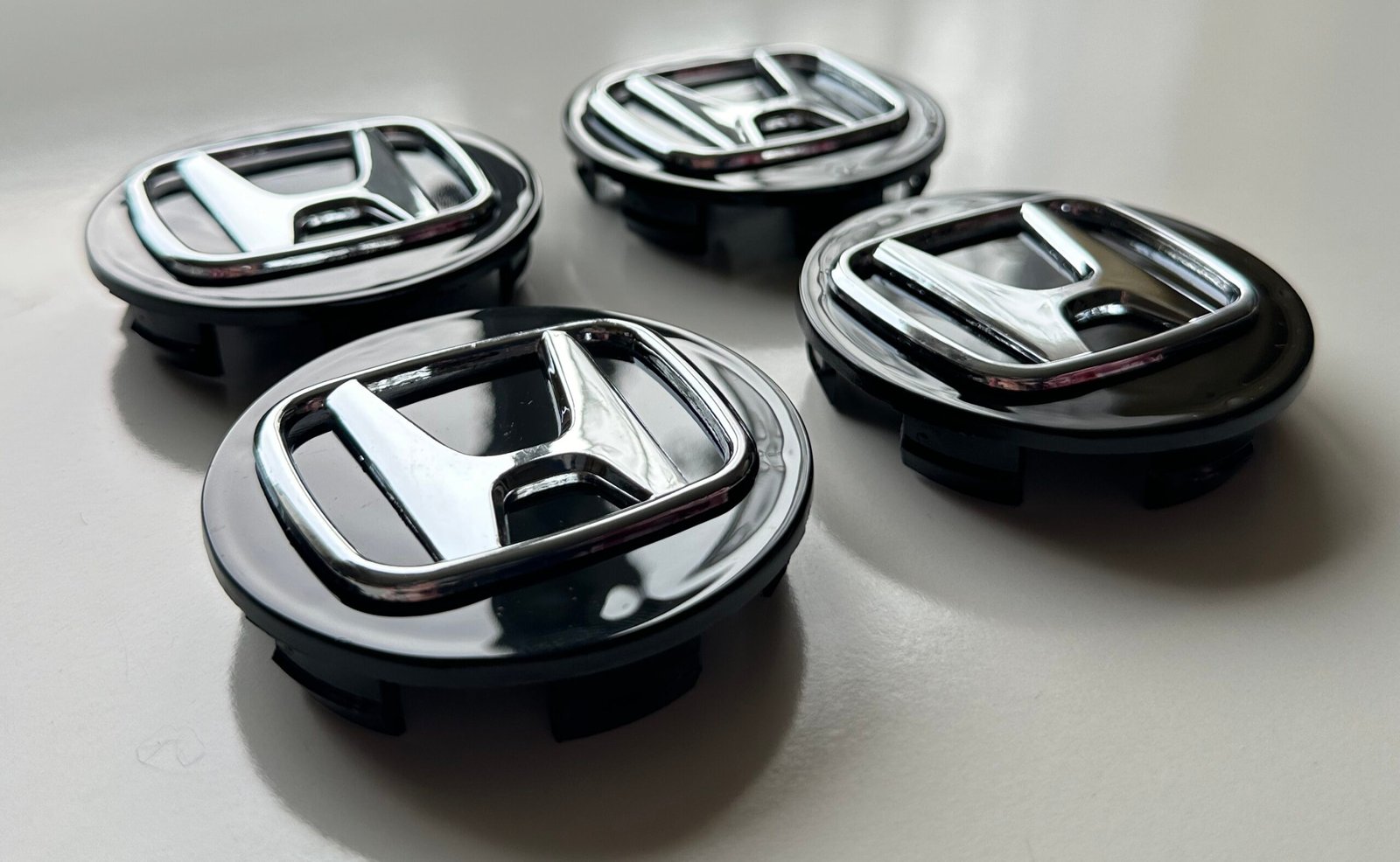 4 pcs (Set) 58mm - 2.28inch Black Honda Wheel Center Hub Caps - Image 2