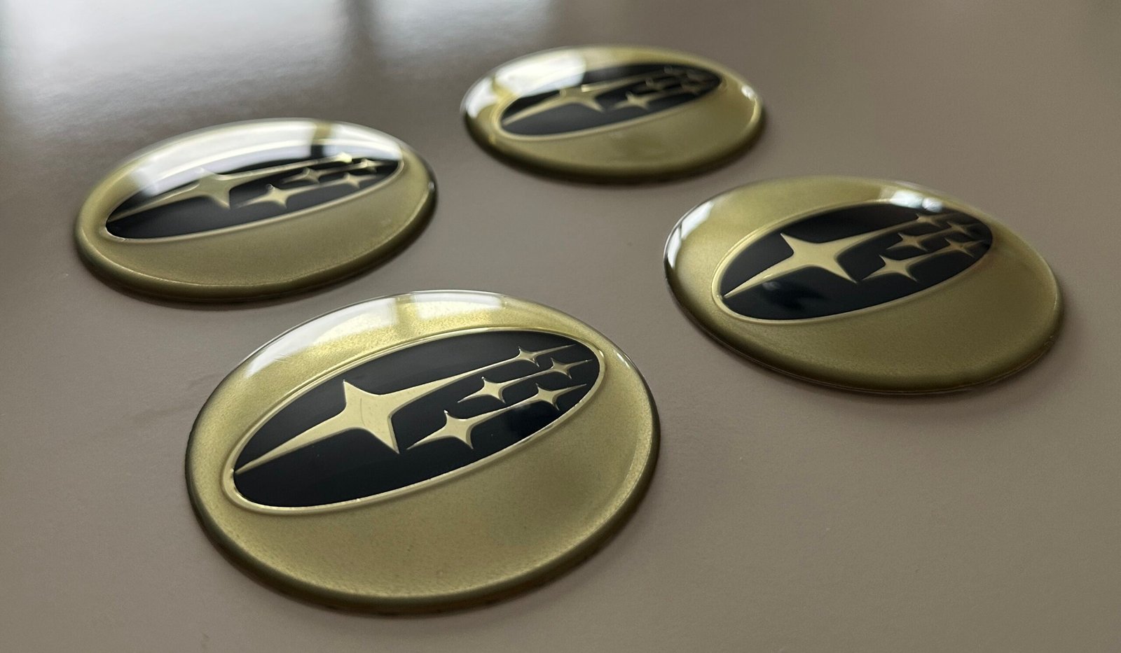 4 pcs (Set) 65mm - 2.56inch Silver Subaru Wheel Center Hub Caps Stickers - Image 2