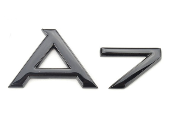 1 pcs Glossy Black Audi A7 Emblem Sticker