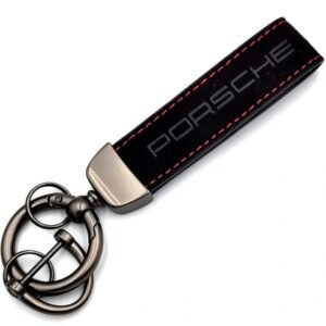 1 pcs High Quality Alcantara Porsche Keychain
