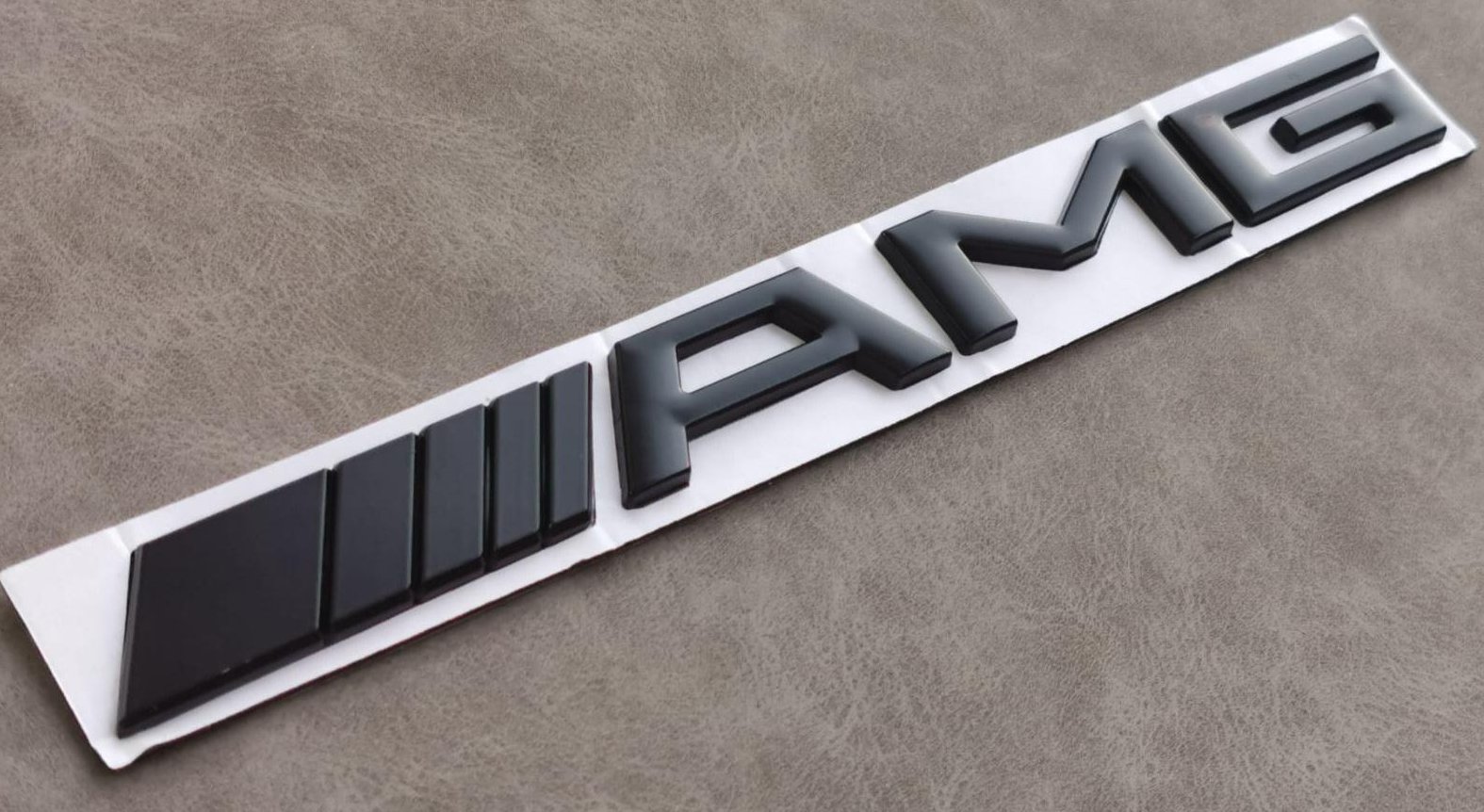 1 pcs Black Matte 3D AMG Metal Emblem Sticker