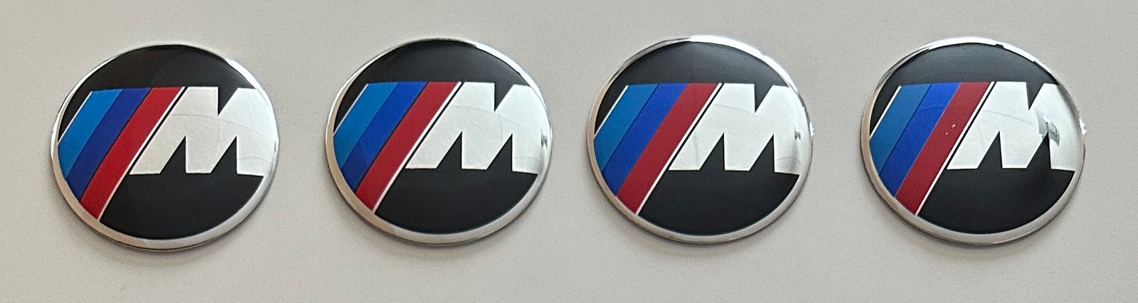 4 pcs (Set) 56mm - 2.20inch Black BMW M Wheel Center Hub Caps Stickers - Image 4