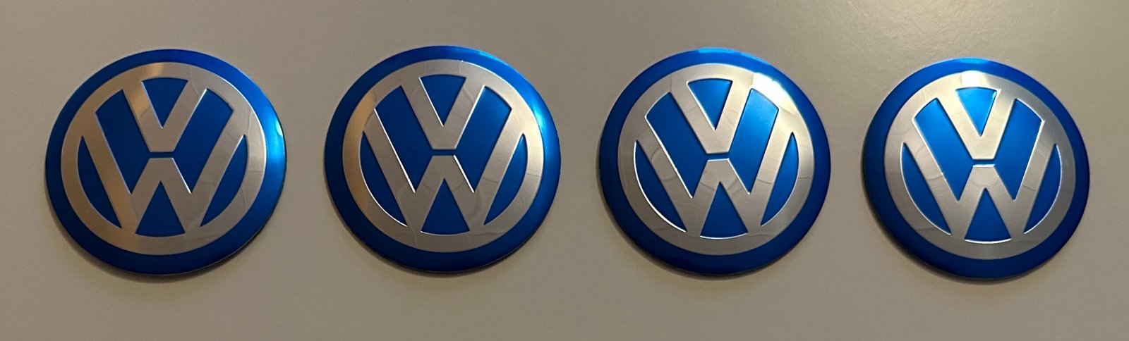 4 pcs (Set) 120mm - 4.72inch Blue Volkswagen Wheel Center Hub Caps Stickers - Image 4