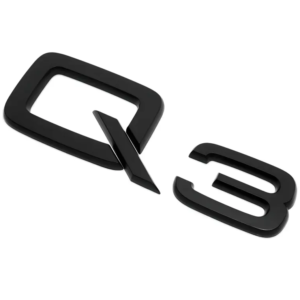 1 pcs Glossy Black Audi Q3 Emblem Sticker