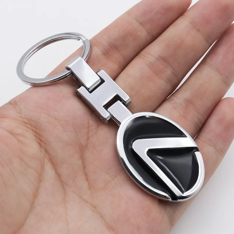 1 pcs High Quality Black Lexus Metal Keychain - Image 2
