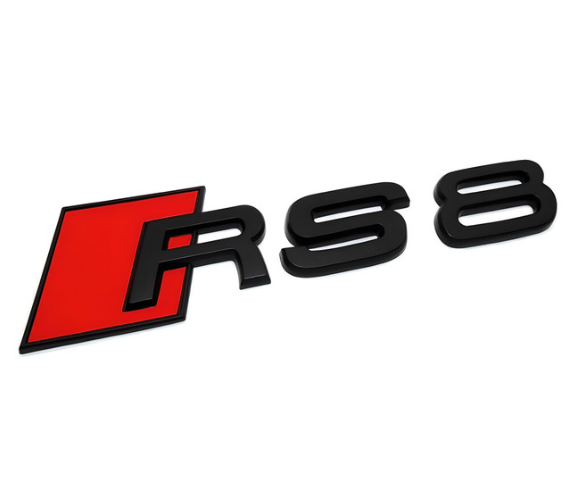 1 pcs Black Audi RS8 Metal Emblem Sticker