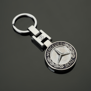 1 pcs High Quality Silver Mercedes Benz Metal Keychain