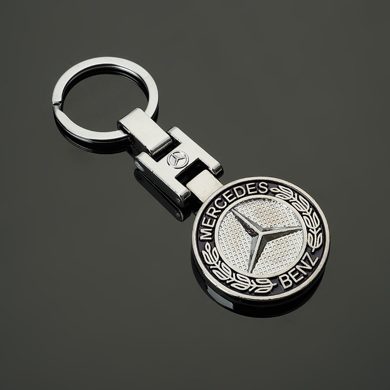 1 pcs High Quality Silver Mercedes Benz Metal Keychain