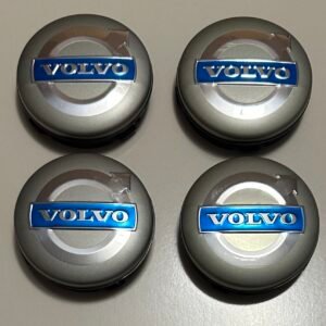 4 pcs (Set) 64mm - 2.52inch Silver Volvo Wheel Center Hub Caps (3546923)