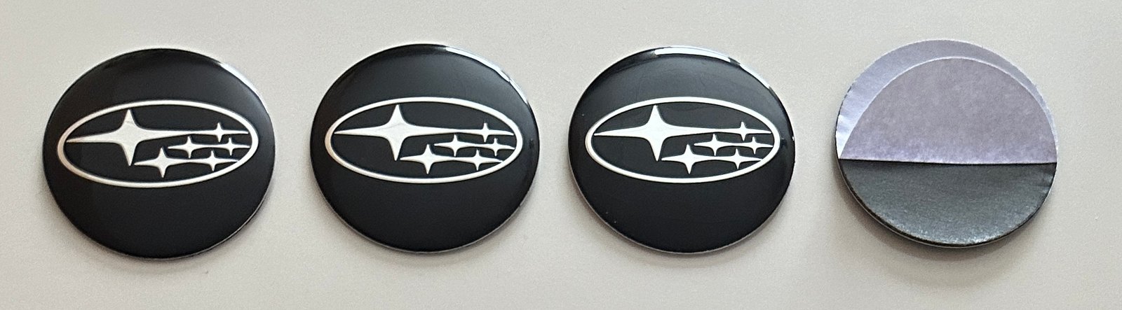 4 pcs (Set) 56mm - 2.20inch Black Subaru Wheel Center Hub Caps Stickers - Image 5