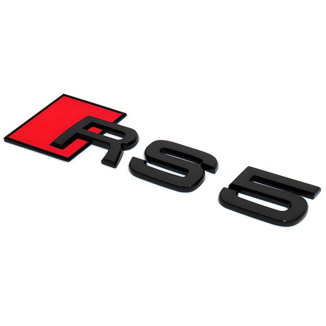 1 pcs Black Audi RS5 Metal Emblem Sticker - Image 4