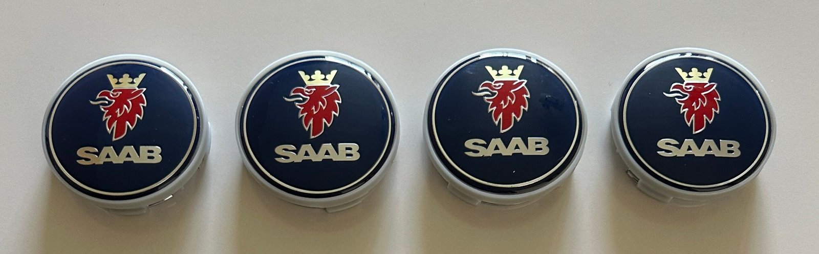 4 pcs (Set) 63mm - 2.48inch Dark Blue SAAB Wheel Center Hub Caps - Image 4