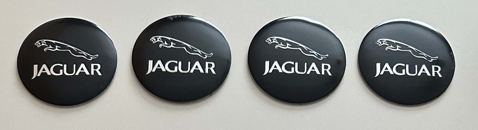 4 pcs (Set) 56mm - 2.20inch Black Jaguar Wheel Center Hub Caps Stickers - Image 4