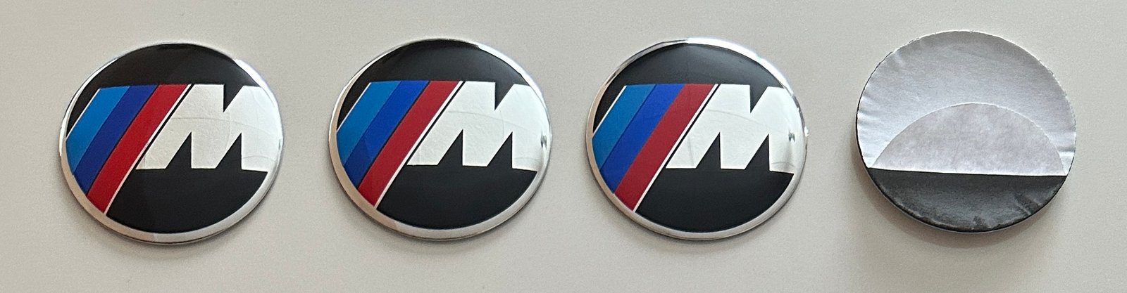 4 pcs (Set) 56mm - 2.20inch Black BMW M Wheel Center Hub Caps Stickers - Image 5