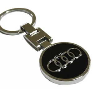 1 pcs Black High Quality Audi Metal Keychain