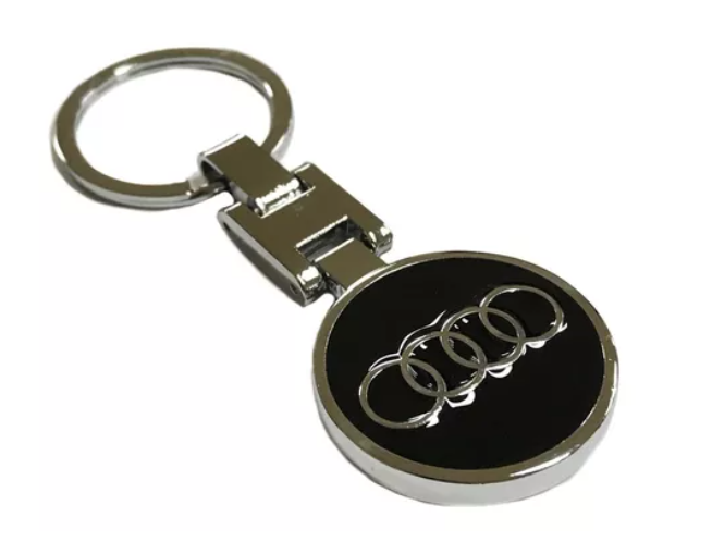 1 pcs Black High Quality Audi Metal Keychain