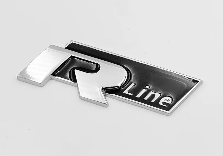 1 pcs Black Volkswagen R Line Metal Emblem Sticker - Image 2