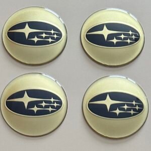 4 pcs (Set) 65mm - 2.56inch Silver Subaru Wheel Center Hub Caps Stickers