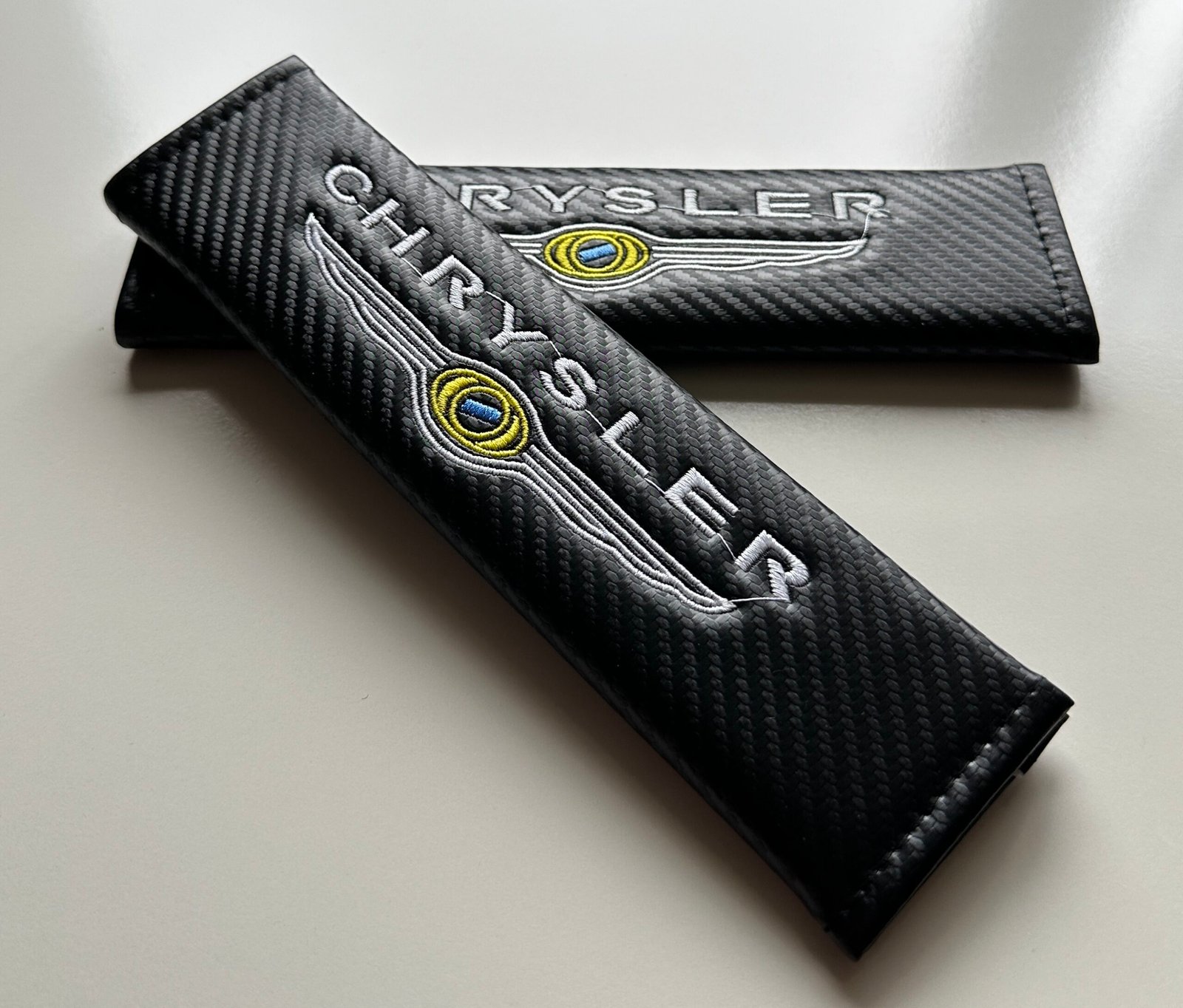 2 pcs Black Chrysler Car Styling Safety Belt Cover Protection Shoulder Pad Cushion Harness Pad - Image 2