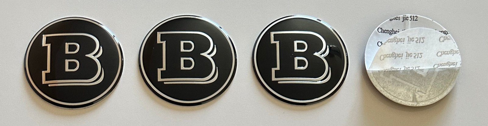 4 pcs (Set) 65mm - 2.56inch Black BRABUS Wheel Center Hub Caps Stickers - Image 5