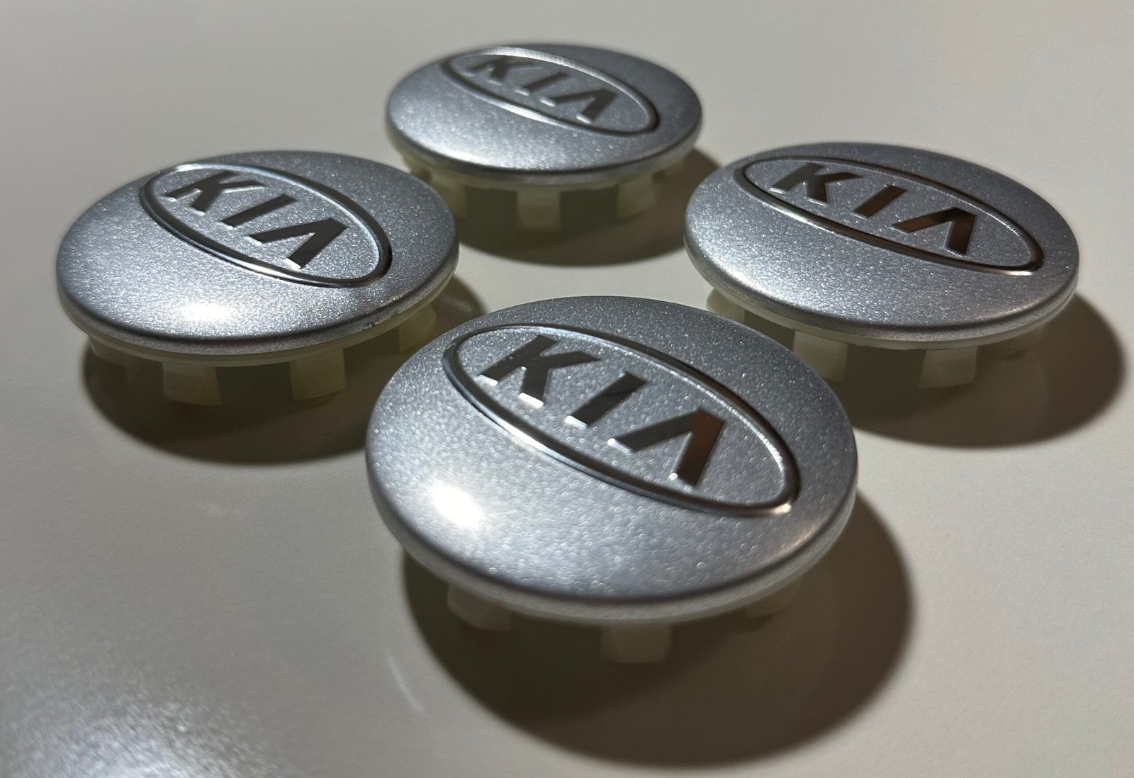 4 pcs (Set) 58mm - 2.28inch Silver KIA Wheel Center Hub Caps - Image 3