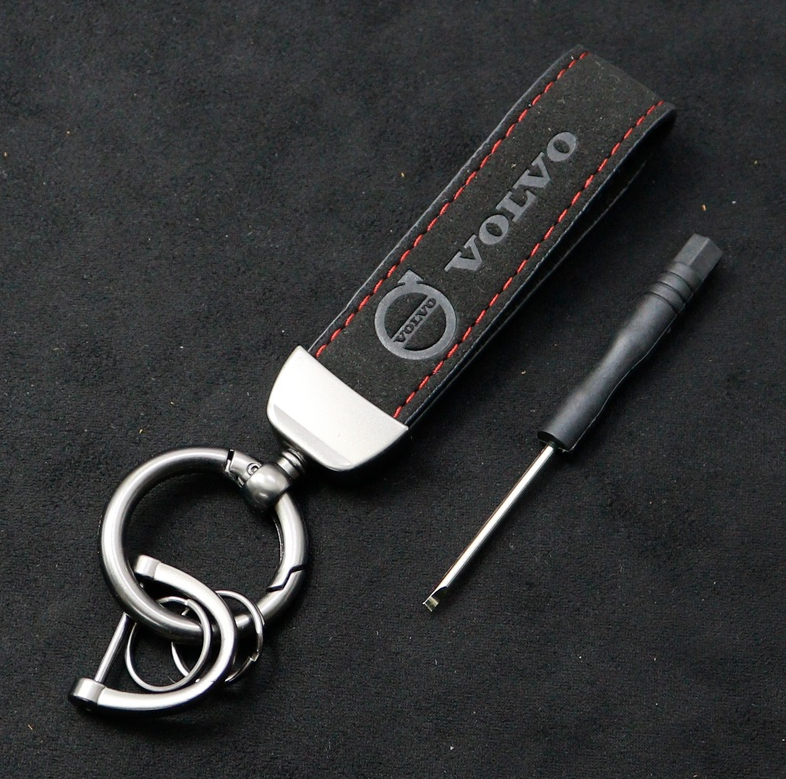 1 pcs High Quality Alcantara Volvo Keychain