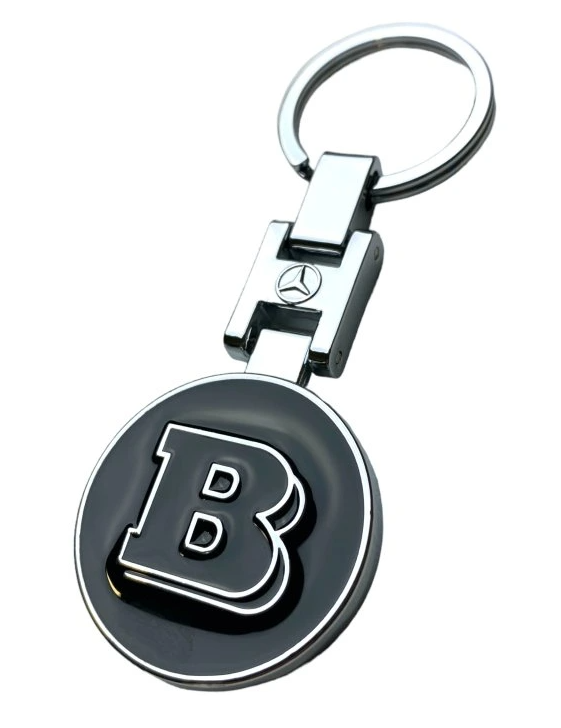 1 pcs High Quality Black Brabus Metal Keychain - Image 2