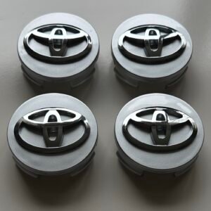 4 pcs (Set) 62mm - 2.44inch Silver Toyota Wheel Center Hub Caps