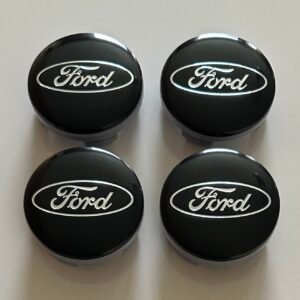 4 pcs (Set) 54mm - 2.13inch Black Ford Wheel Center Hub Caps