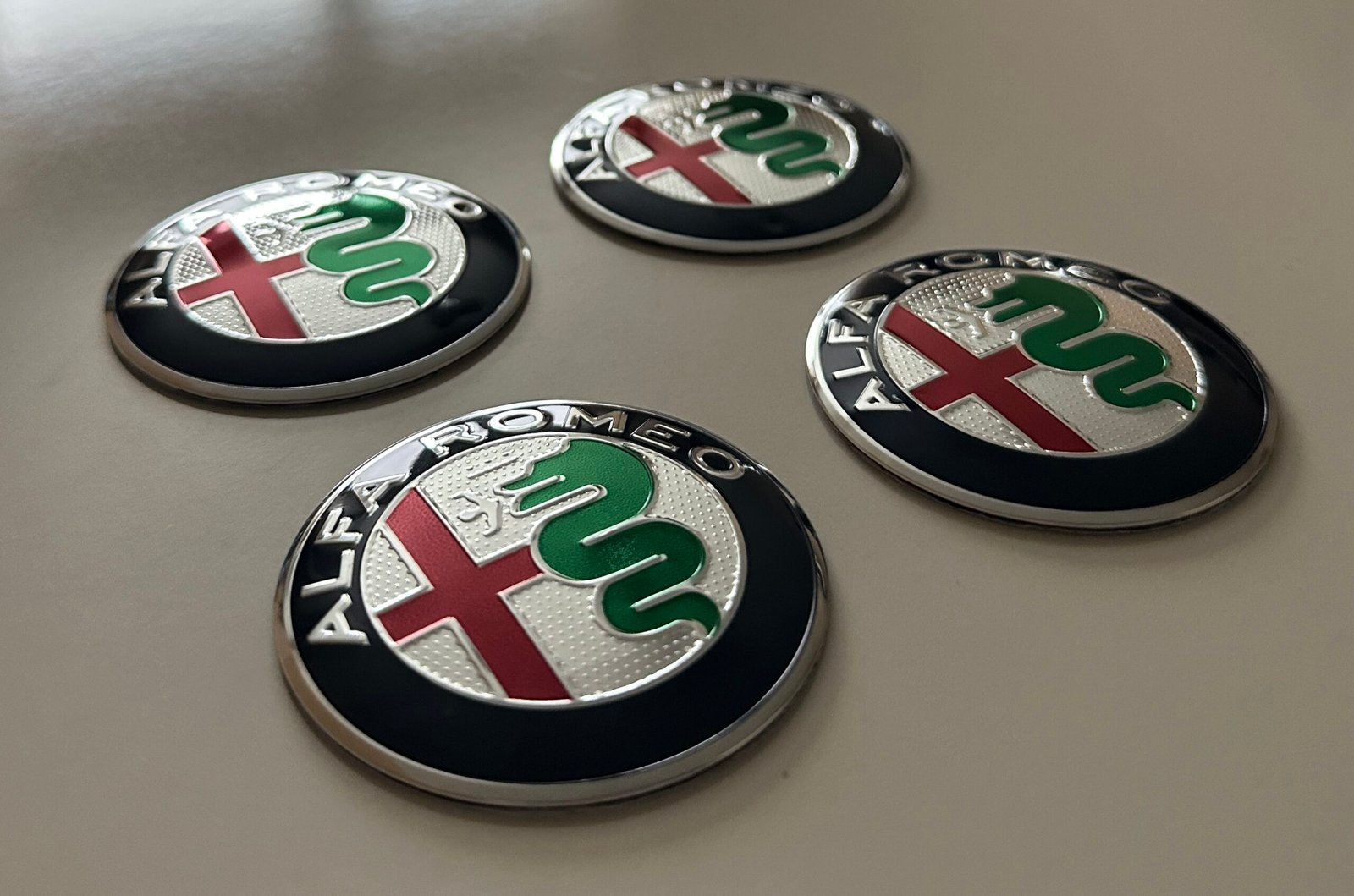 4 pcs (Set) 56mm - 2.20inch Alfa Romeo Wheel Center Hub Caps Stickers - Image 2