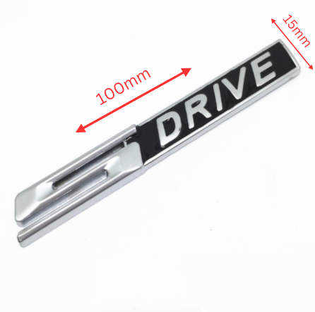 1 pcs Black & Silver BMW S Drive Emblem Sticker Metal - Image 2