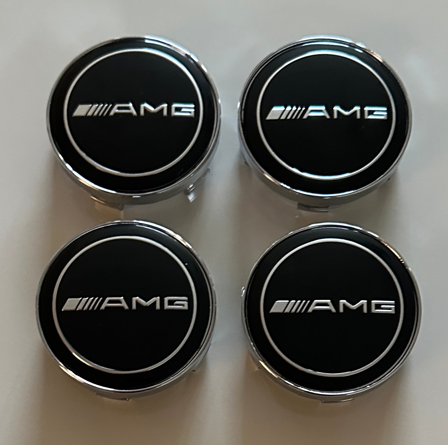 4 pcs (Set) 60mm - 2.36inch Black AMG Wheel Center Hub Caps