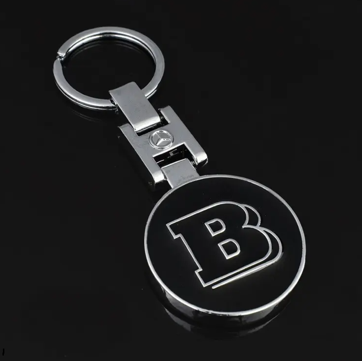 1 pcs High Quality Black Brabus Metal Keychain