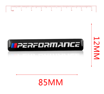 1 pcs Black BMW Performance Emblem Sticker Metal - Image 2