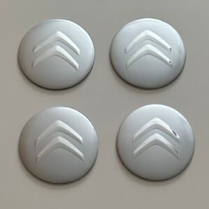 4 pcs (Set) 56mm - 2.20inch Silver Citroen Wheel Center Hub Caps Stickers