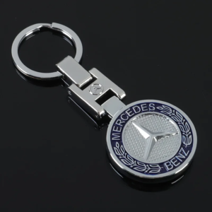 1 pcs High Quality Blue & Silver Mercedes Benz Metal Keychain